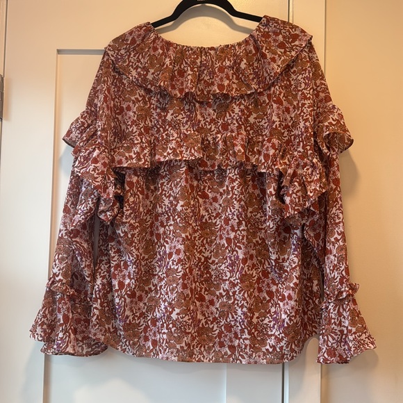 J. Crew Ruffle Floral Top - Picture 2 of 2